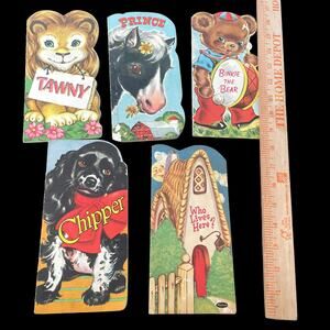 Vintage Whitman Die Cut Children Story Book Lot of 5 Paperback 1940s 1950s READ